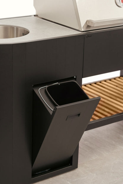 OVO GL - built-in waste bin with removable container behind the front panel