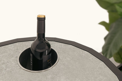 OVO GL - wine bottle chilling in the built-in countertop ice container