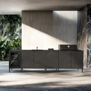 Laurent, Cabinet 100 BBQ + Cabinet 50 with 1 burner, Cabinet 100 with sink + Cabinet 50 with fridge